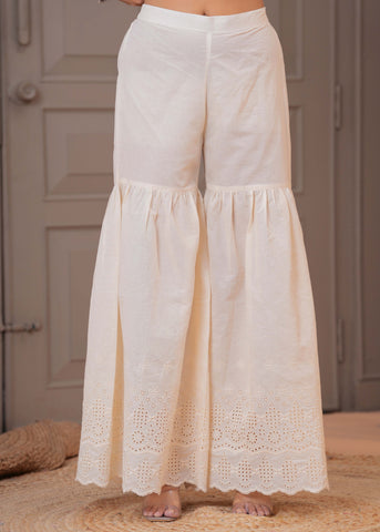 Ethnic Stripes Woven & Sequin Embroidered Straight Fit Kurta