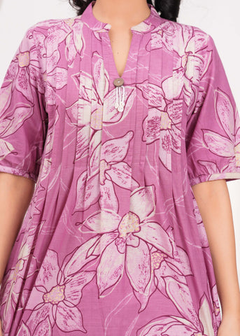 Pink Abstract Floral Printed Co-ord Set - Set of 2