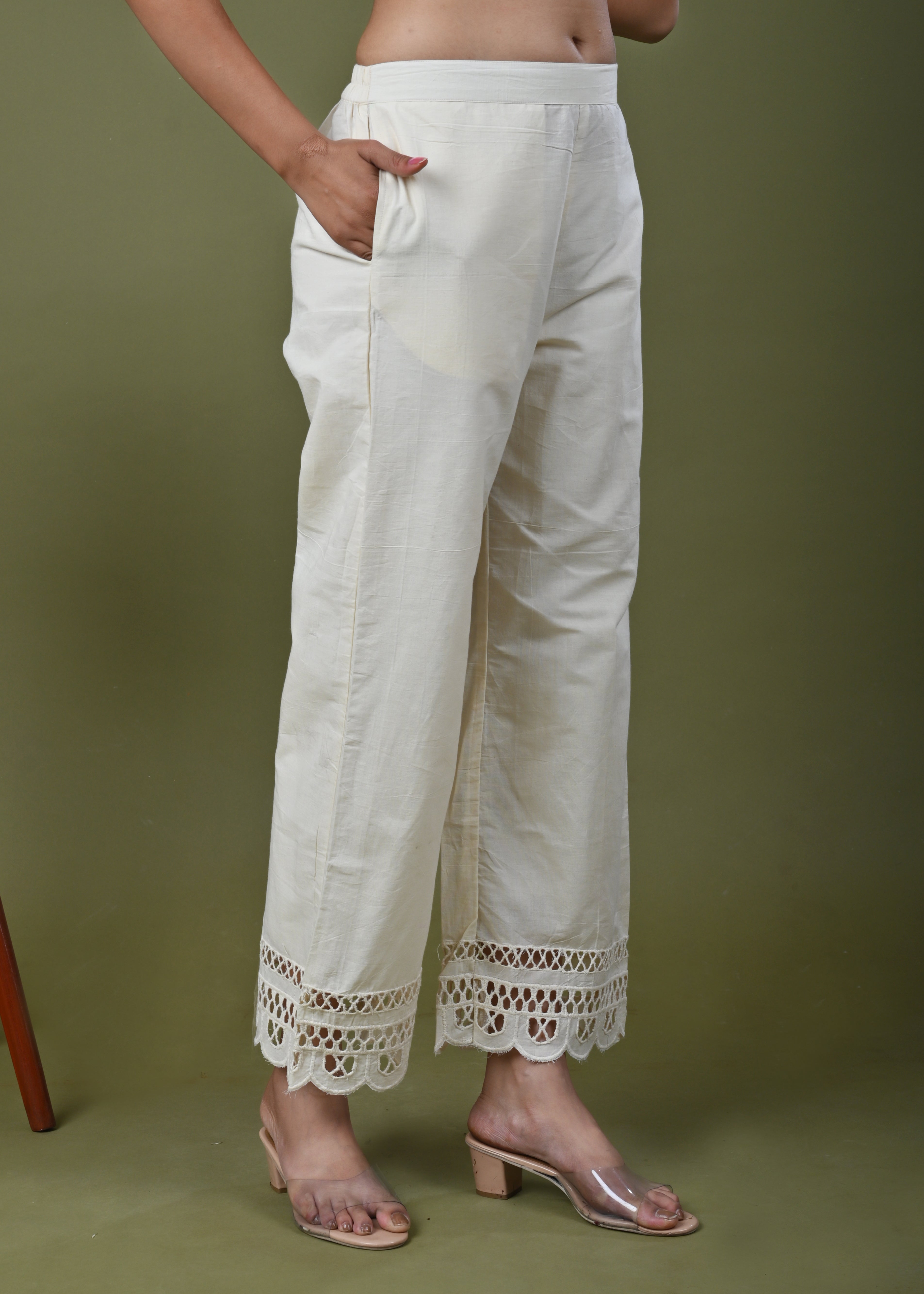 Floral Printed Printed Straight Fit Linen Kurta - Light Yellow