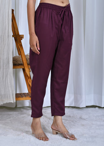 Floral Zari Embroidered Straight Kurta with Pant & Organza Printed Dupatta - Burgundy